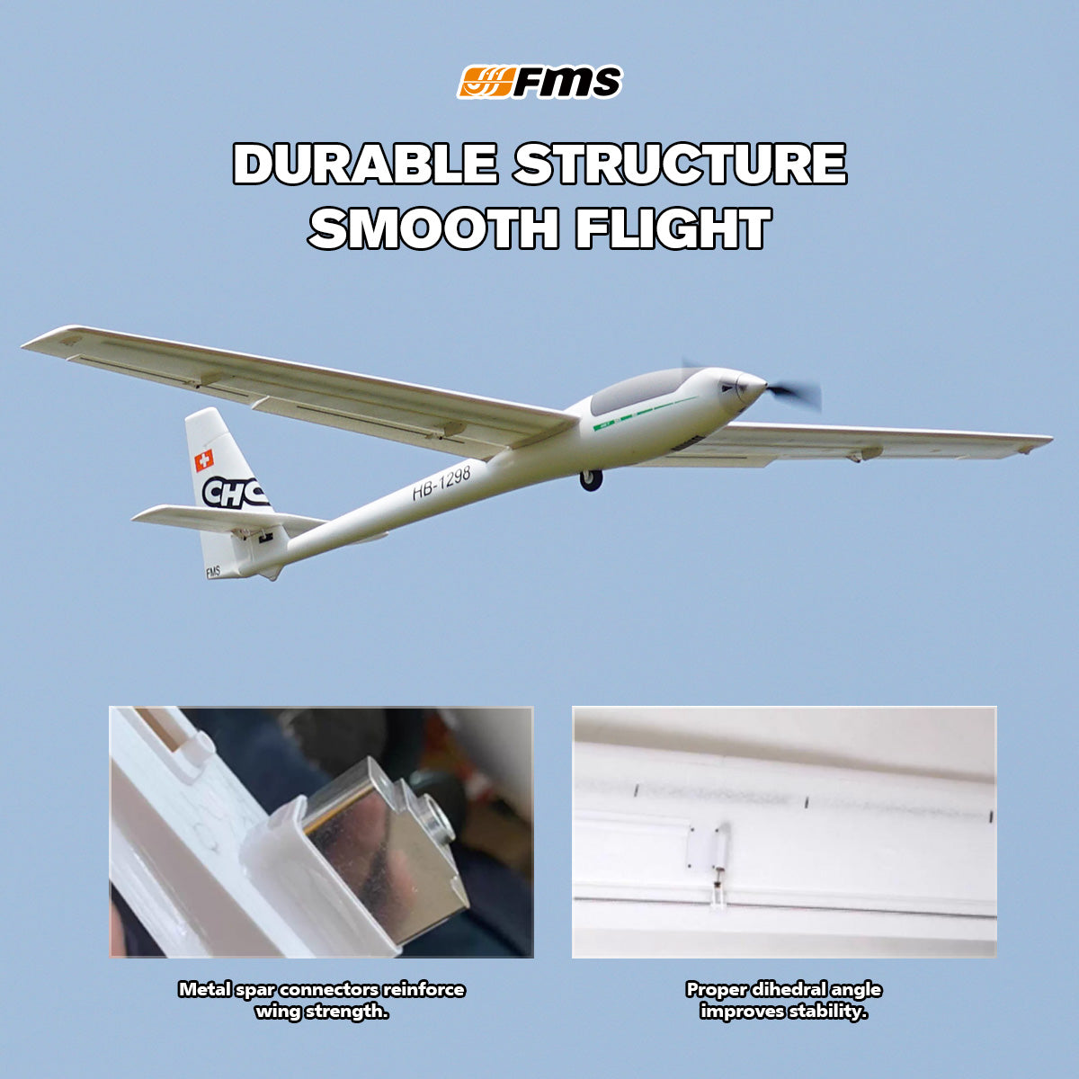 FMS 2500mm ASW-17 EP Glider PNP