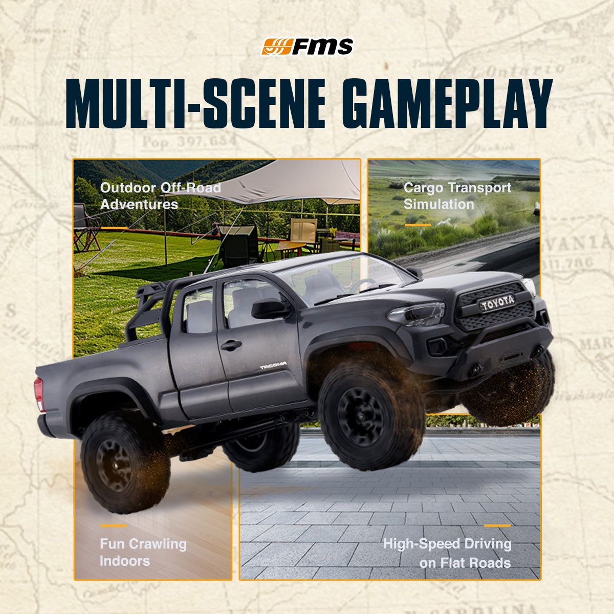 FMS 1:24 FCX24M Toyota Tacoma RTR