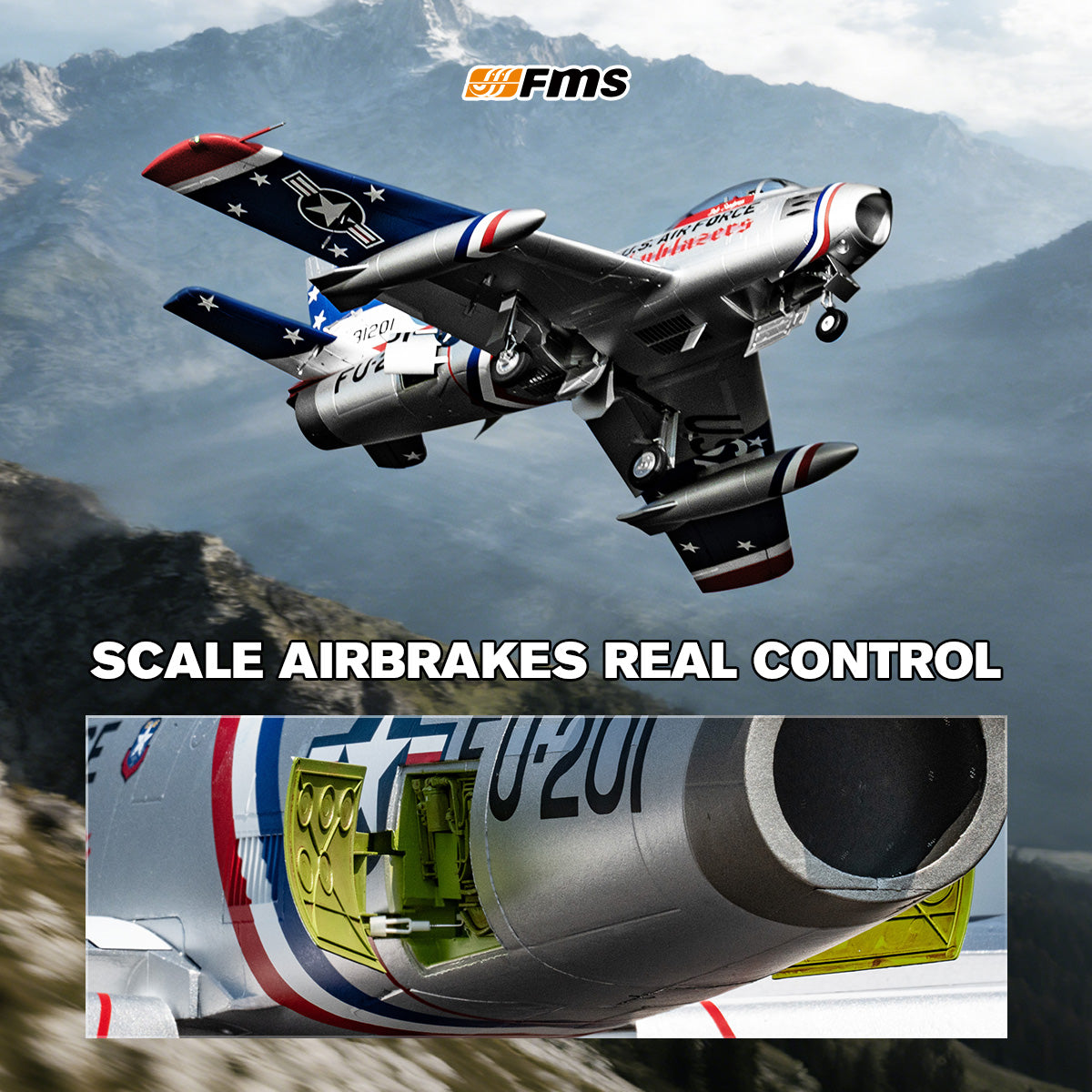 FMS EDF Jet 80mm F-86 Sabre PNP
