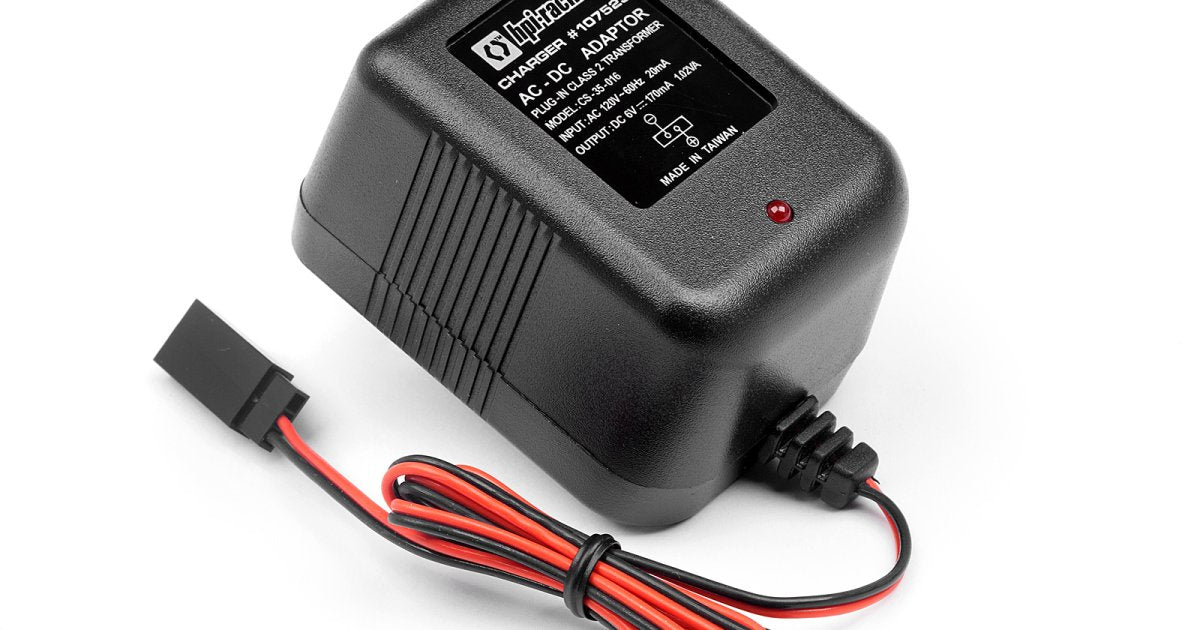 AC Charger, 330MAH Output for 6.0V NIMH Receiver Pack, US 2 Pin 120V 60HZ - Model HPI2036 - HPI Racing
