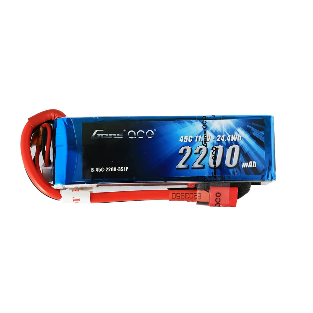 Gens ace 2200mAh 3S 45C 11.1V Lipo Battery | Deans Plug | Air Classic (Non-G-Tech)