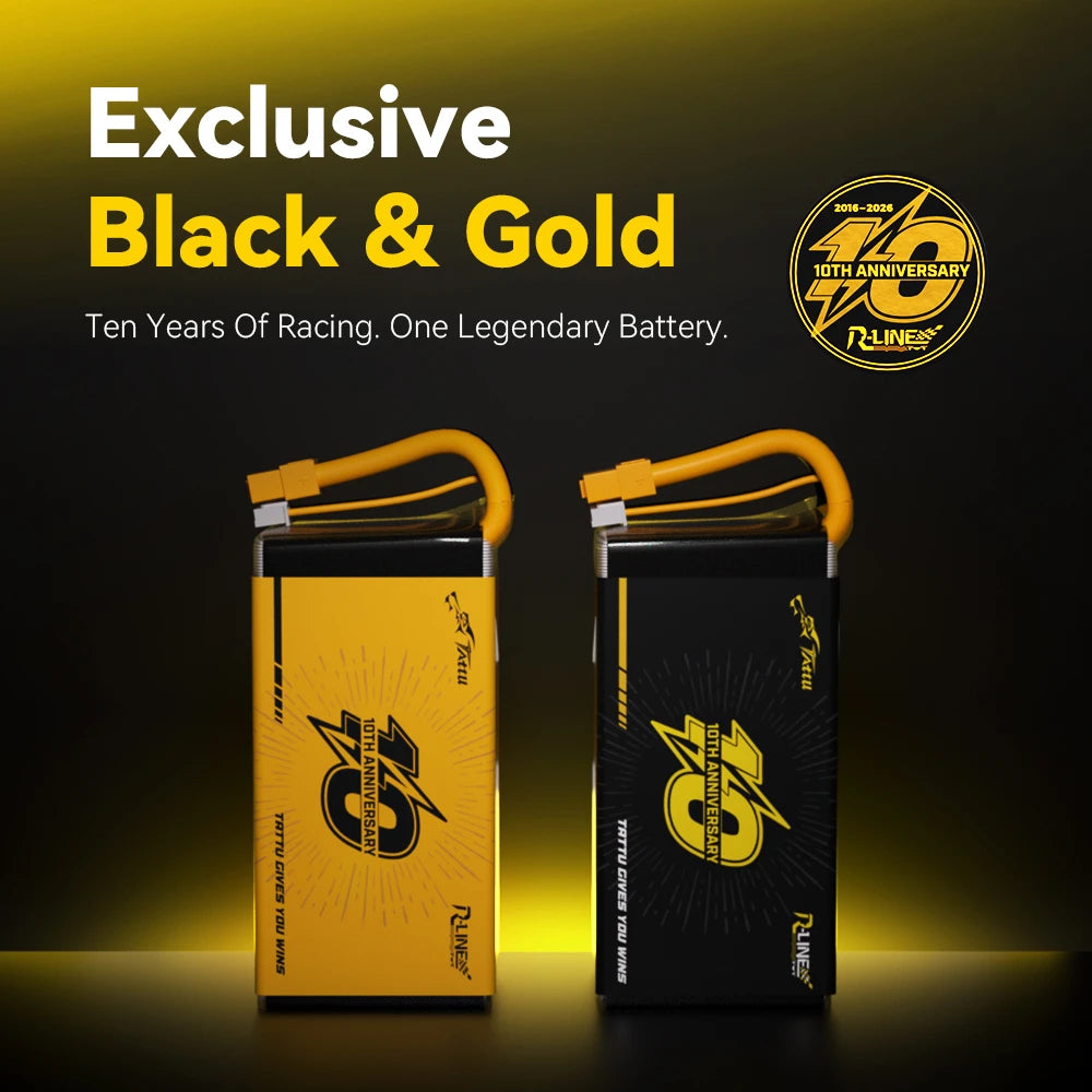 Tattu 1300mAh 6S 160C 22.2V LE Lipo Battery | XT60 Plug | R-Line 6.0