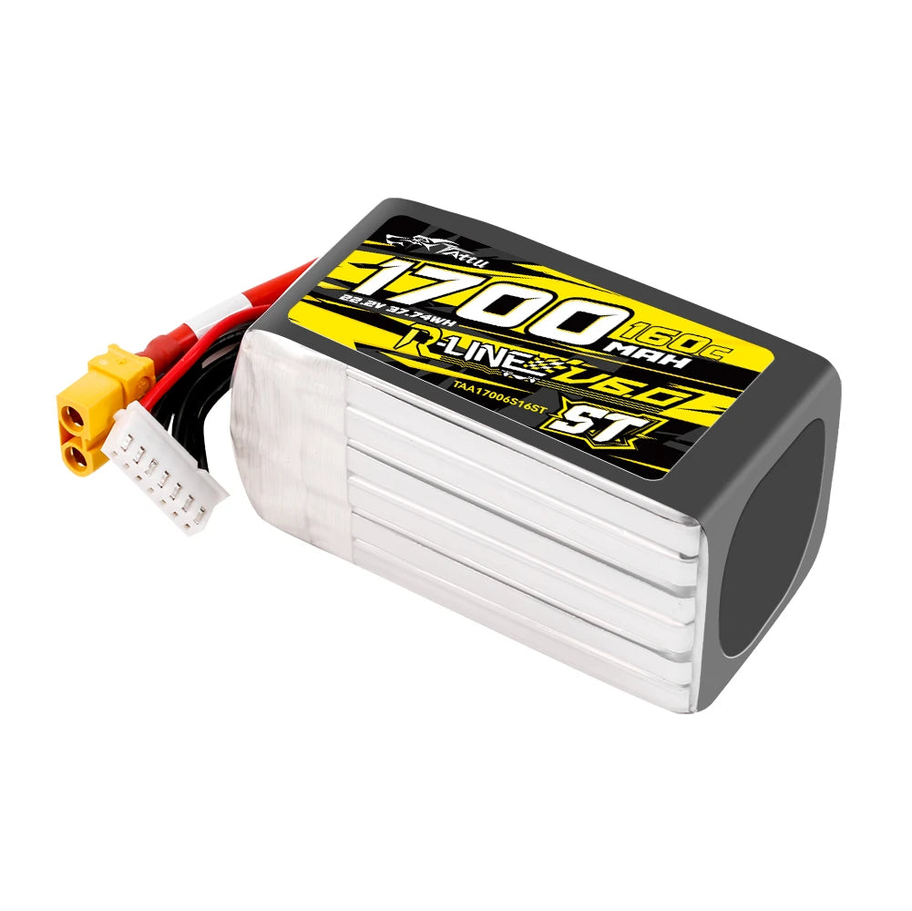 Tattu 1700mAh 6S 160C 22.2V ST Lipo Battery | XT60 Plug | R-Line 6.0