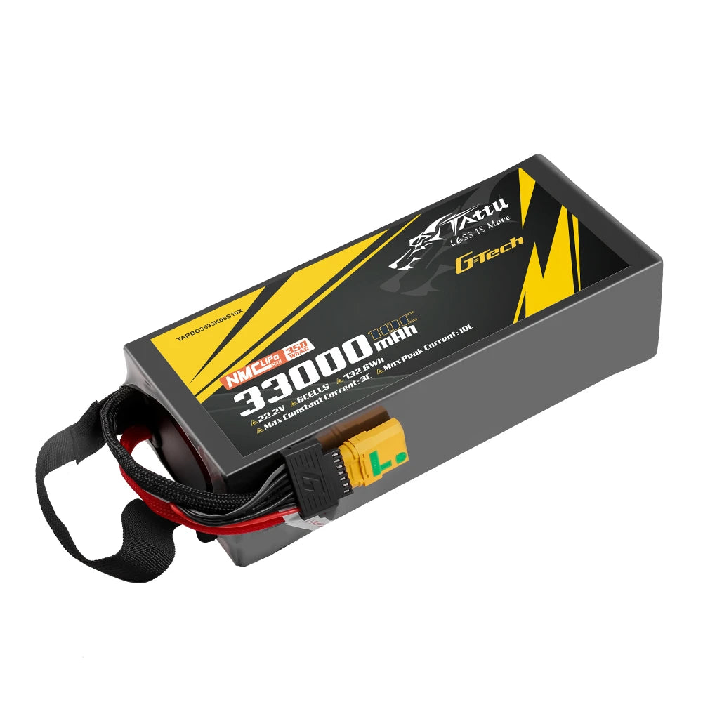 Tattu 33000mAh 6S 10C 22.2V Lipo Battery | XT90-S Plug | Semi-solid (350Wh/kg)