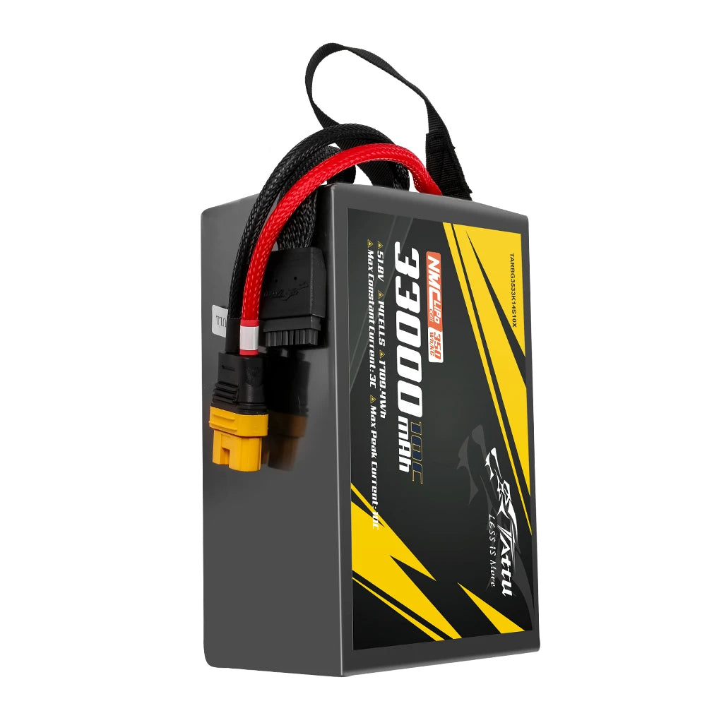 Tattu 33000mAh 14S 10C 51.8V Lipo Battery | AS150U-F Plug | Semi-solid (350Wh/kg)