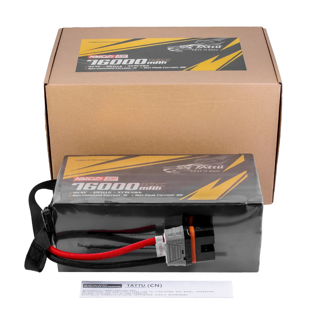 Tattu 76000mAh 12S 10C 44.4V Lipo Battery | QS12-S Plug | Semi-solid