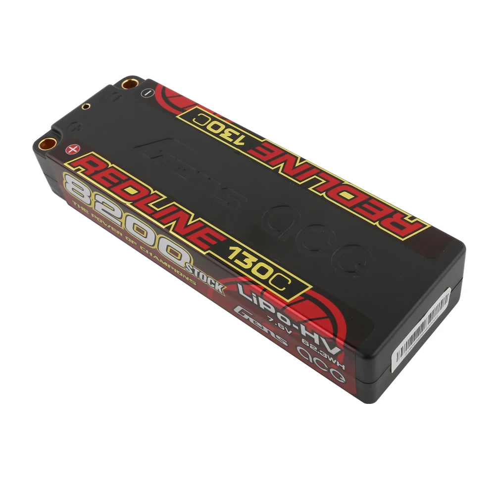 Gens ace 8200mAh 2S 130C 7.6V(HV) Lipo Battery | 5.0mm bullet | Redline 1.0