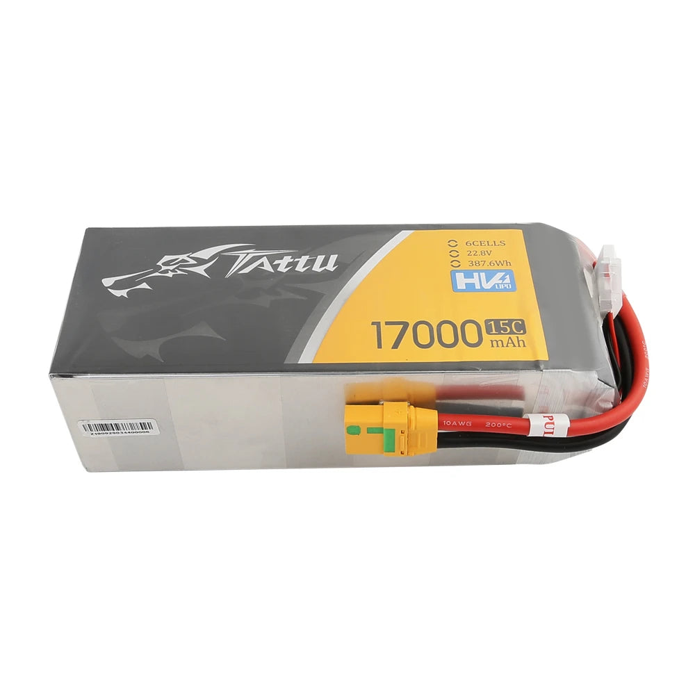 Tattu 17000mAh 6S 15C 22.8V(HV) Lipo Battery | XT90-S Plug | UAV Classic