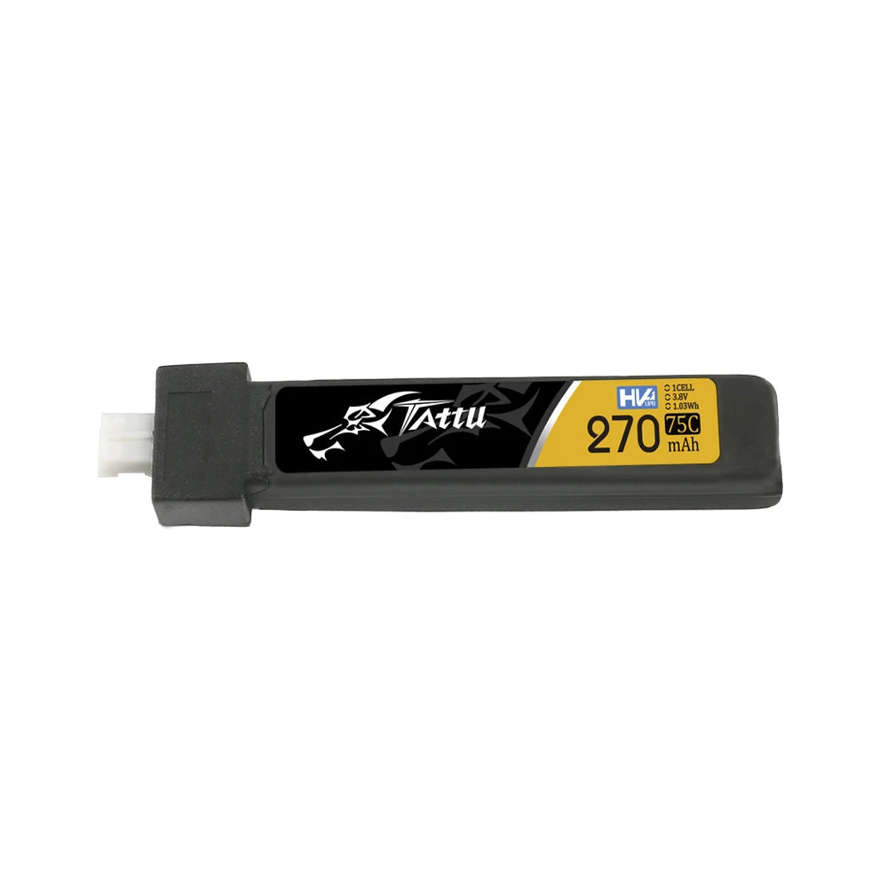 Tattu 270mAh 1S 75C 3.8V(HV) Lipo Battery | JST-PHR 2.0 Plug | FPV Classic (5pcs)