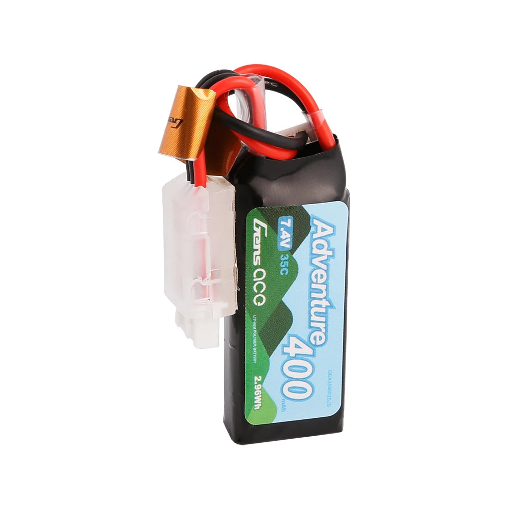 Gens ace 400mAh 2S 35C 7.4V Lipo Battery | JST Plug | Adventure (Non-G-Tech)