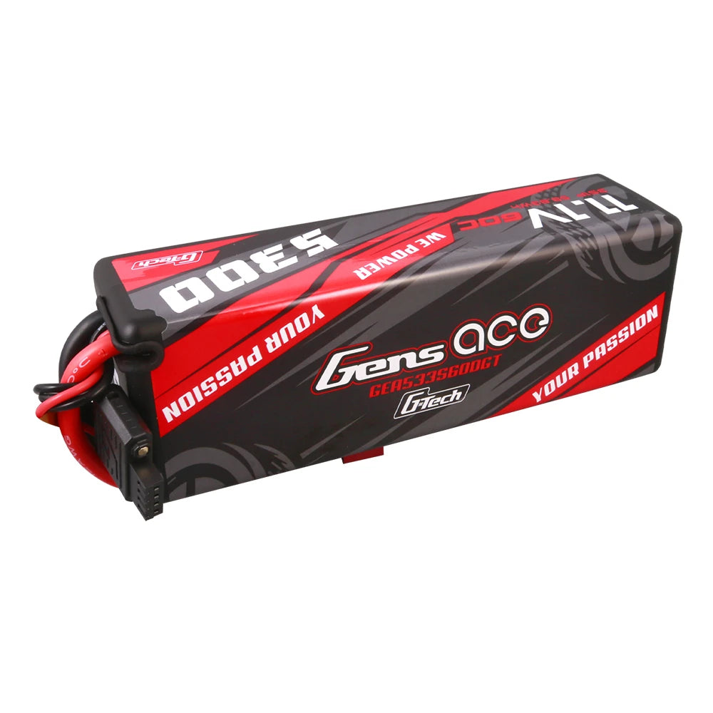 Gens ace 5300mAh 3S 60C 11.1V Lipo Battery | Hardcase | Deans Plug | Car Classic