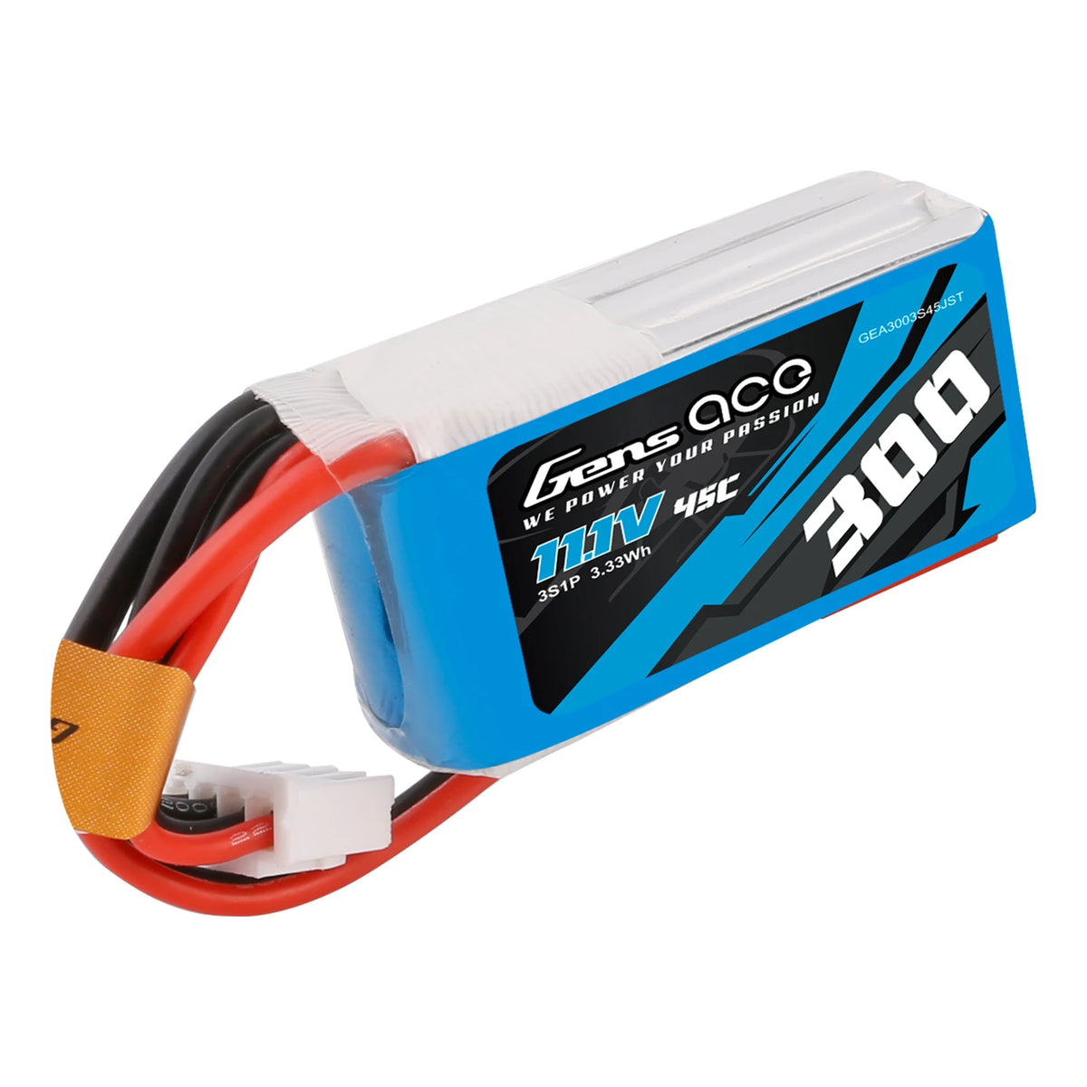 Gens ace 300mAh 3S 45C 11.1V Lipo Battery | JST Plug | Air Classic (Non-G-Tech)