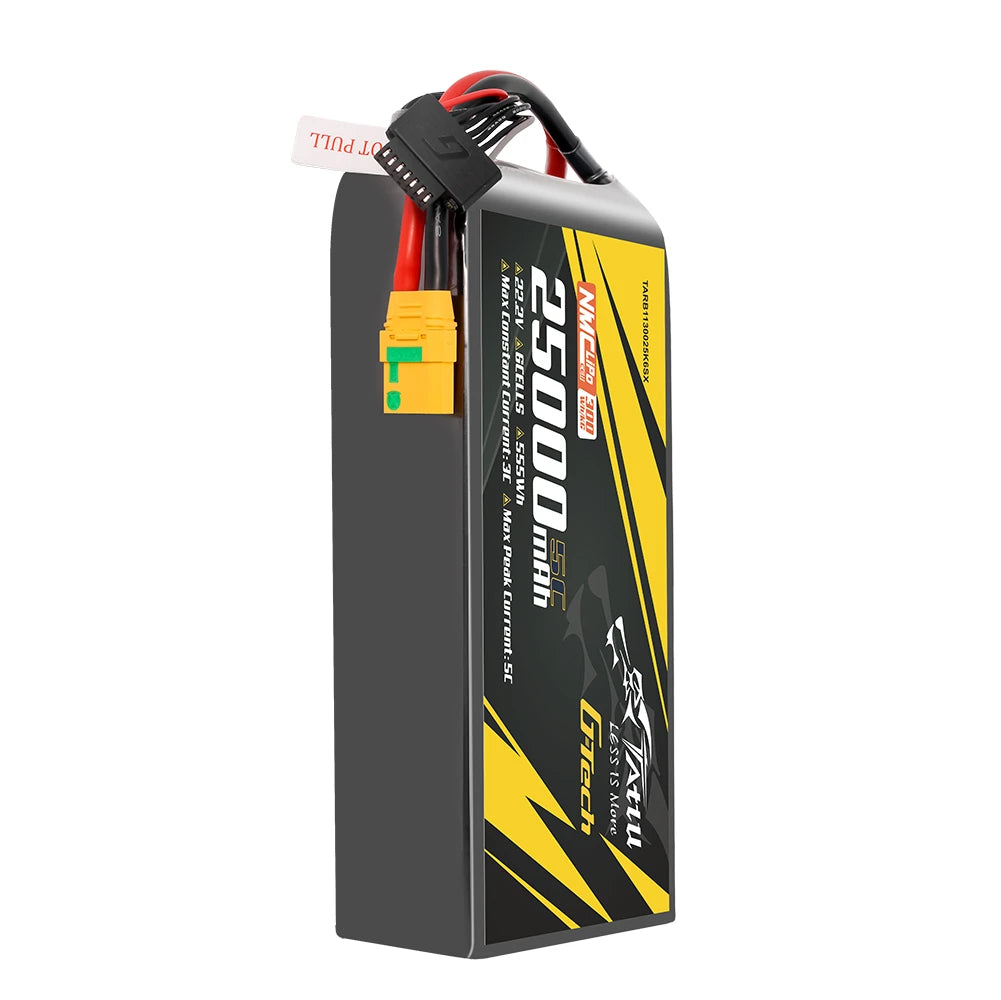 Tattu 25000mAh 6S 10C 22.2V Lipo Battery | XT90S-F Plug | Semi-solid