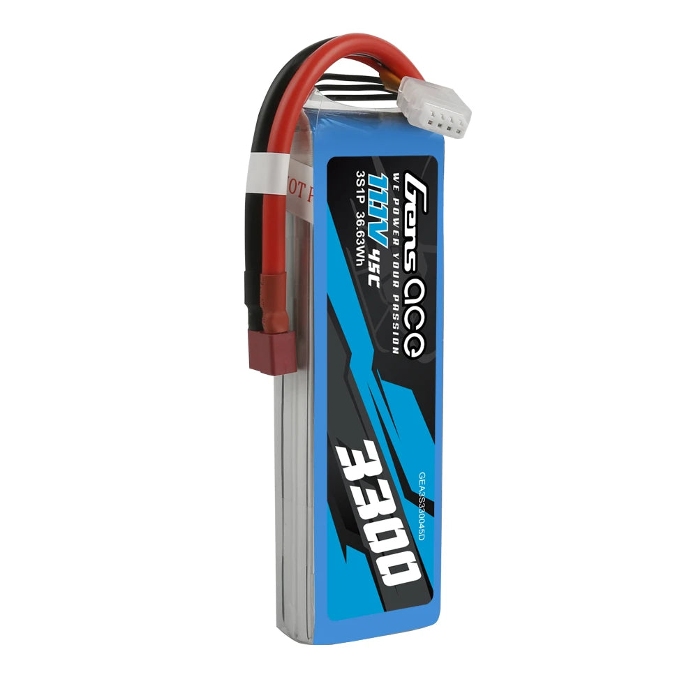 Gens ace 3300mAh 3S 45C 11.1V Lipo Battery | Deans Plug | Air Classic (Non-G-Tech)