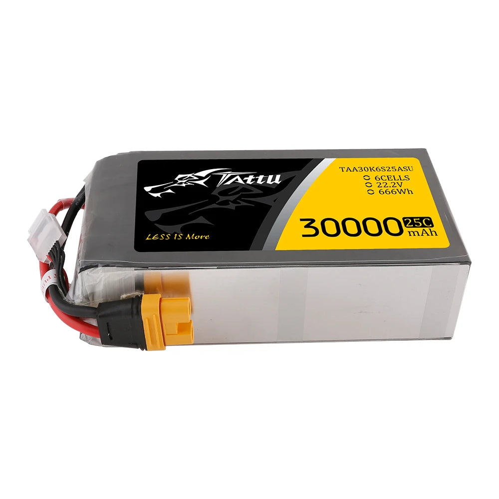Tattu 30000mAh 6S 25C 22.2V Lipo Battery | AS150U-F Plug | UAV Classic