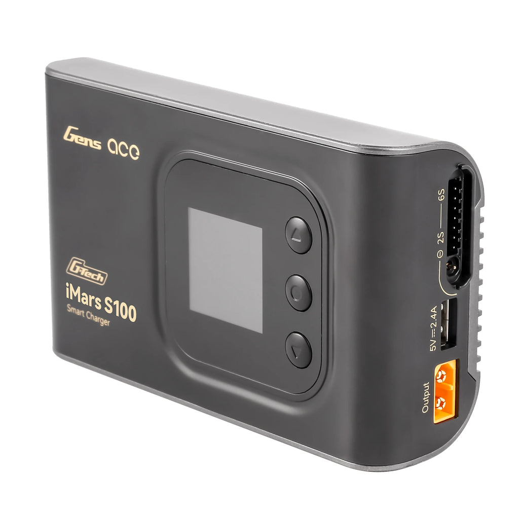 Gens ace iMars S100 Smart Charger | AC 100W | 10A | 2-6S | Black