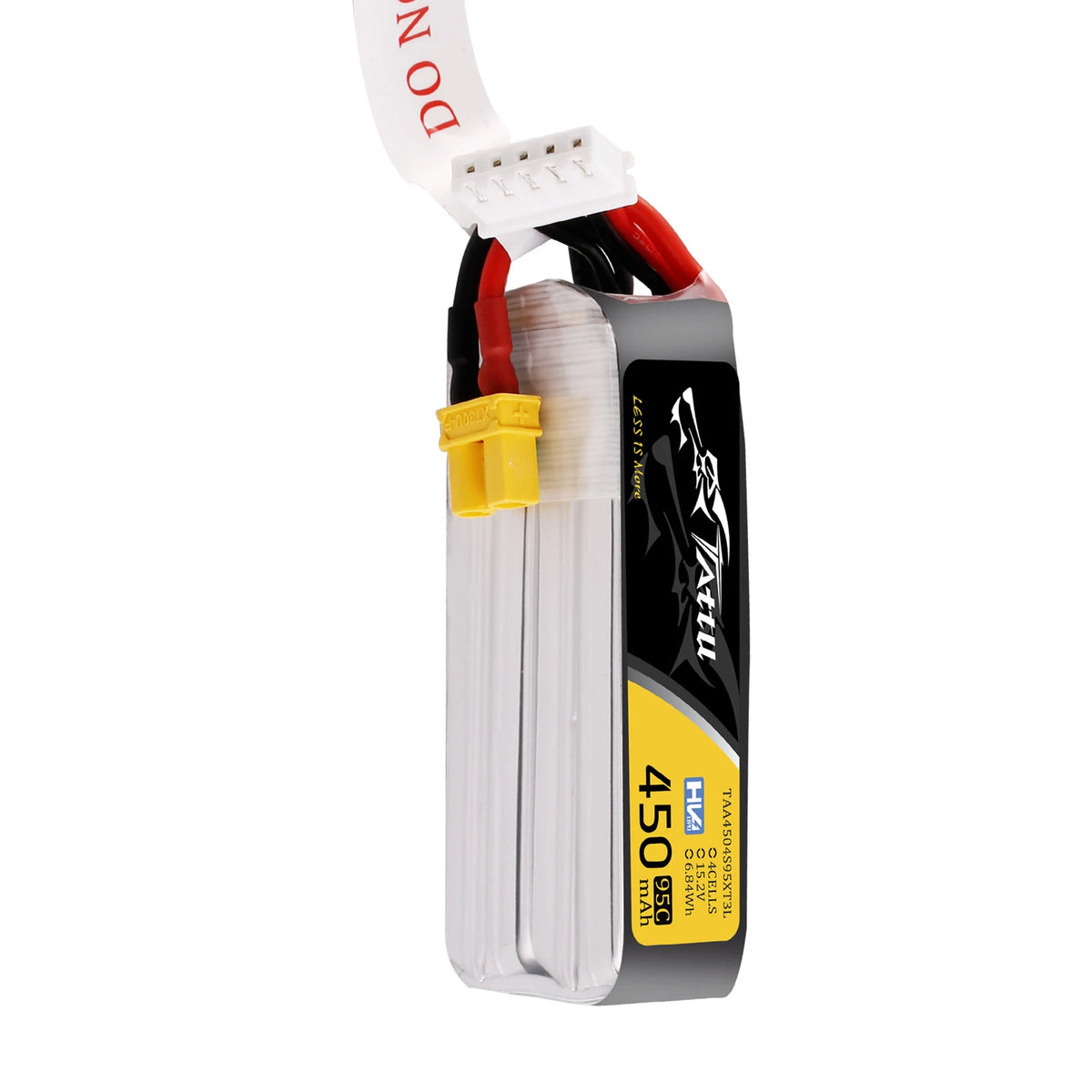 Tattu 450mAh 4S 95C 15.2V(HV) Long Lipo Battery | XT30 Plug | FPV Classic