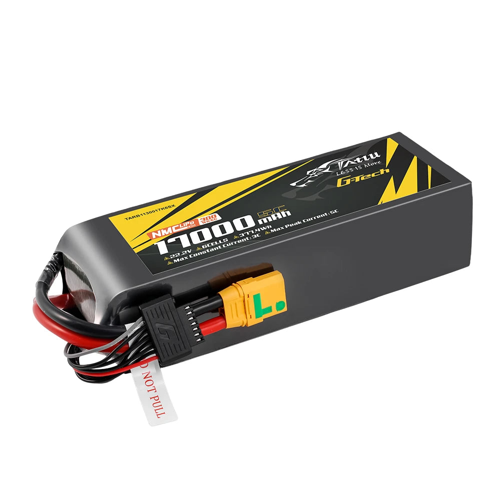 Tattu 17000mAh 6S 10C 22.2V Lipo Battery | XT90S-F Plug | Semi-solid