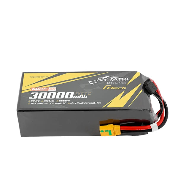 Tattu 30000mAh 6S 10C 22.2V Lipo Battery | XT90S-F Plug | Semi-solid