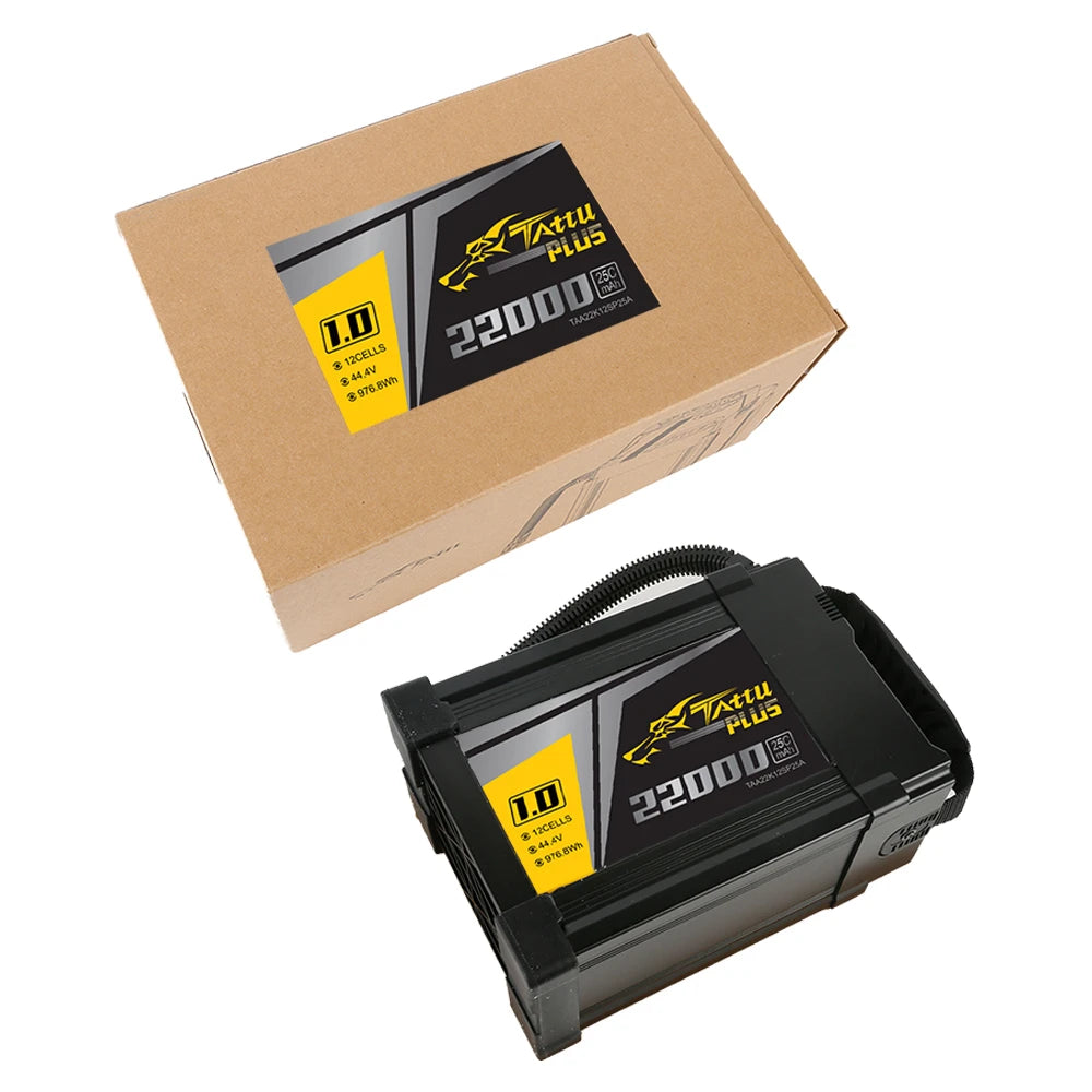 Tattu 22000mAh 12S 25C 44.4V Smart Lipo Battery | AS150 Plug | Tattu Plus