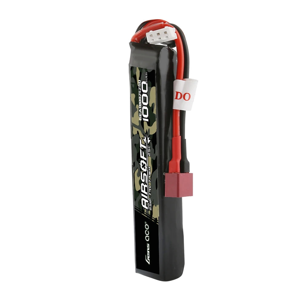 Gens ace 1000mAh 2S 25C 7.4V Lipo Battery | Deans Plug | Airsoft