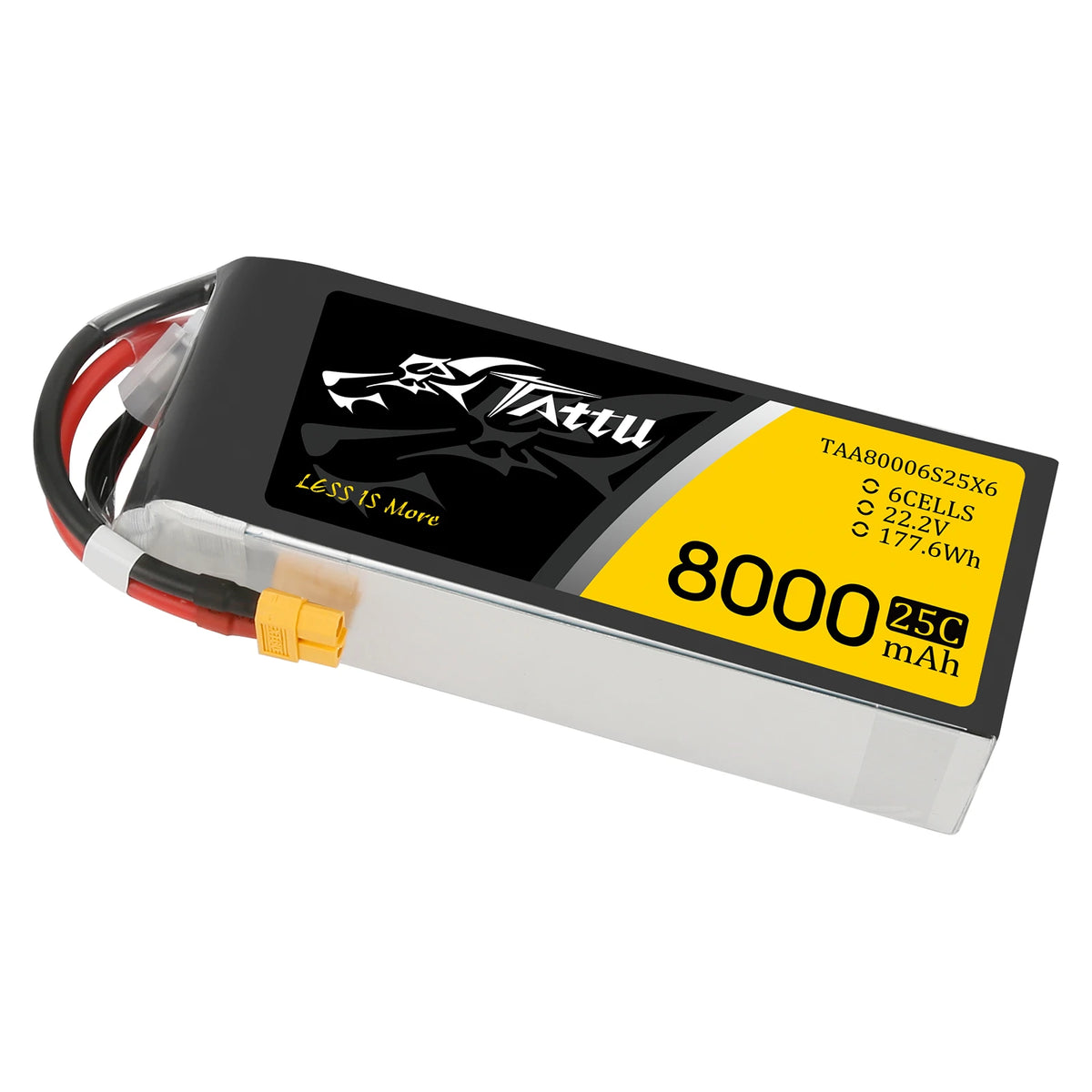 Tattu 8000mAh 6S 25C 22.2V Lipo Battery | XT60 Plug | UAV Classic