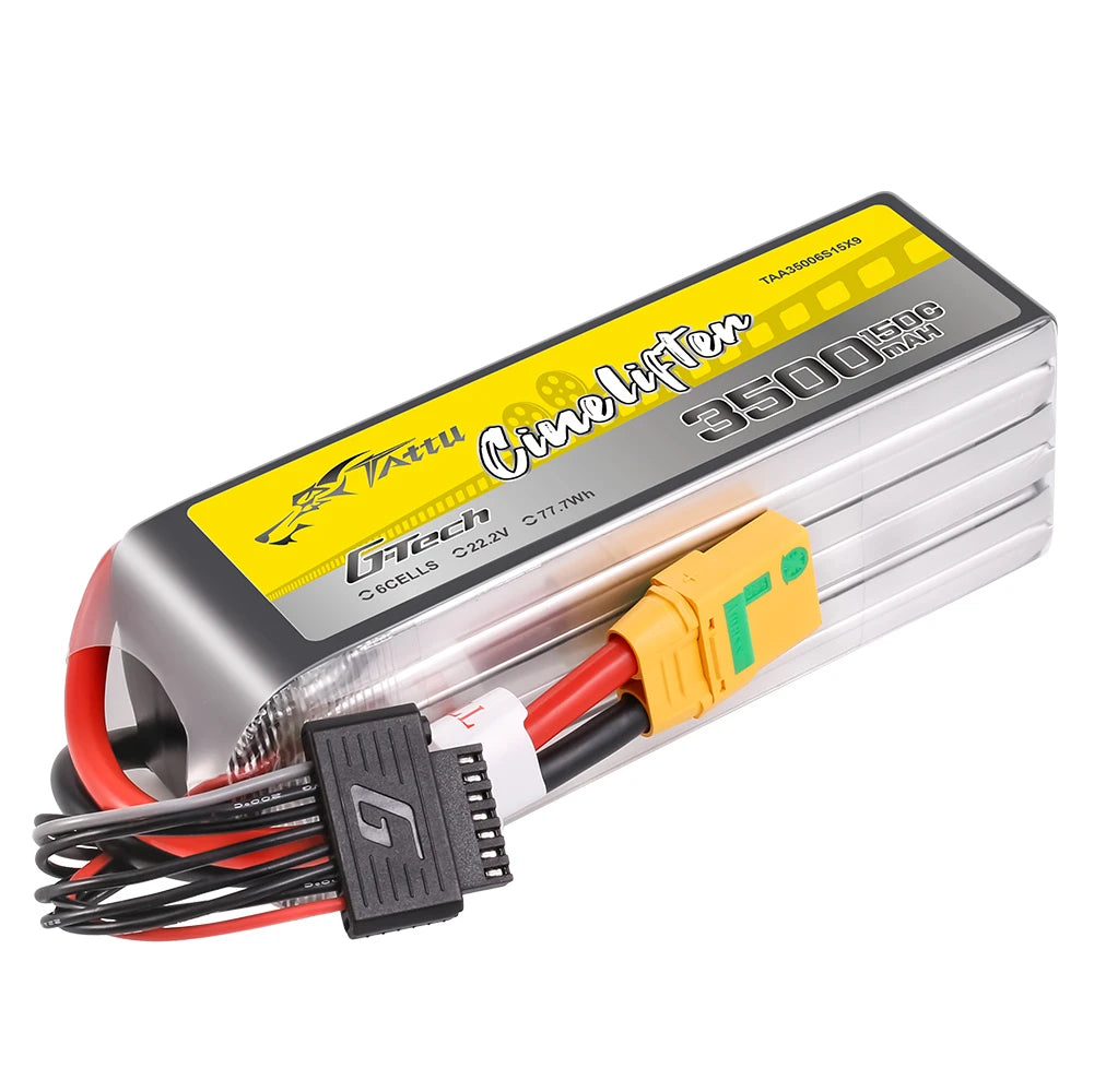 Tattu 3500mAh 6S 150C 22.2V Lipo Battery | XT90-S Plug | UAV Classic (Cinelifter)