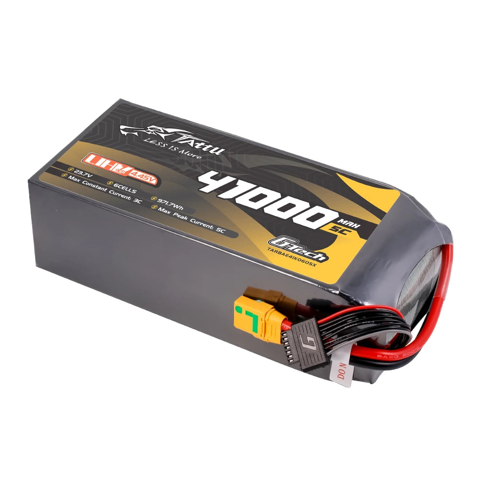 Tattu 41000mAh 6S 5C 23.7V(UHV) Lipo Battery | XT90S-F Plug | UAV Classic