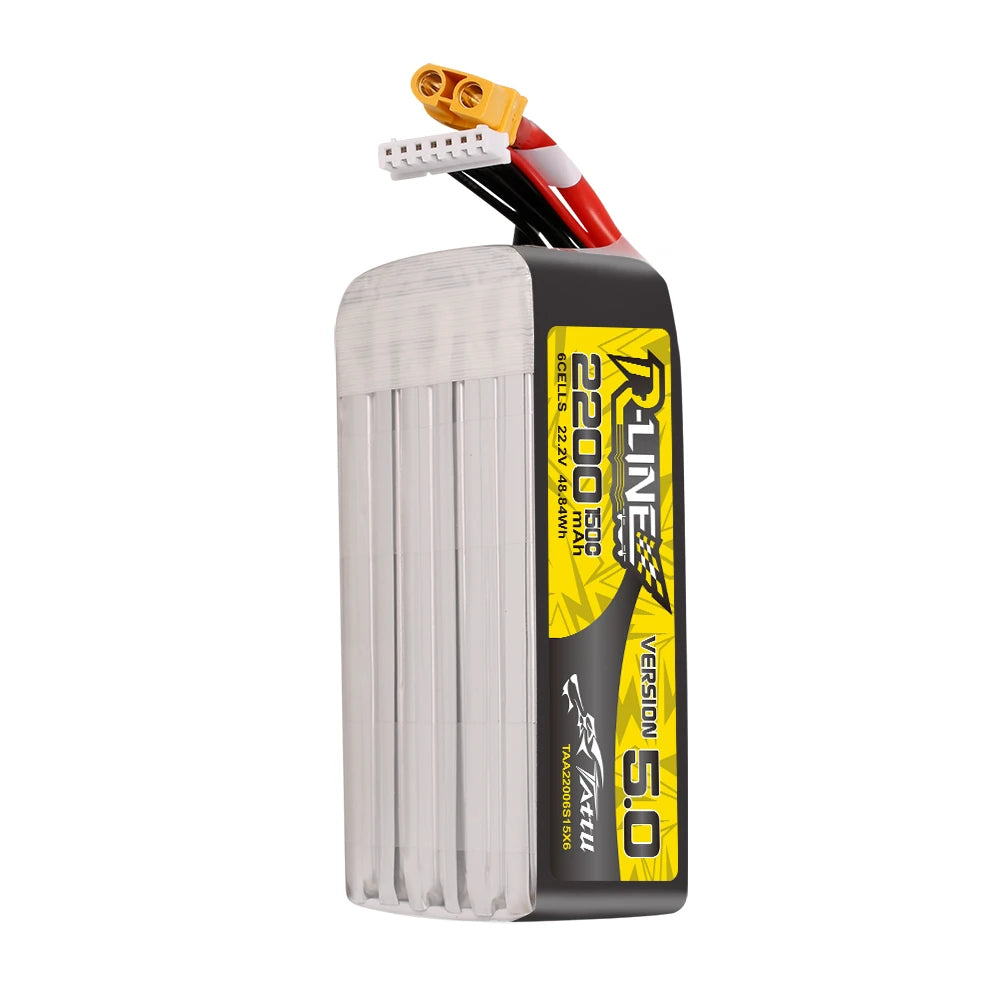 Tattu 2200mAh 6S 150C 22.2V Lipo Battery | XT60 Plug | R-Line 5.0