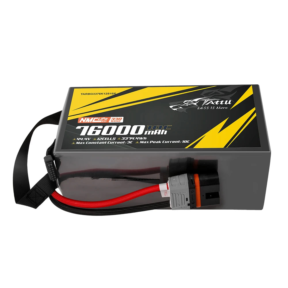 Tattu 76000mAh 12S 10C 44.4V Lipo Battery | QS12-S Plug | Semi-solid