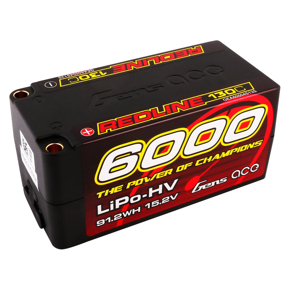 Gens ace 6000mAh 4S 130C 15.2V(HV) Lipo Battery | 5.0mm bullet | Redline 1.0
