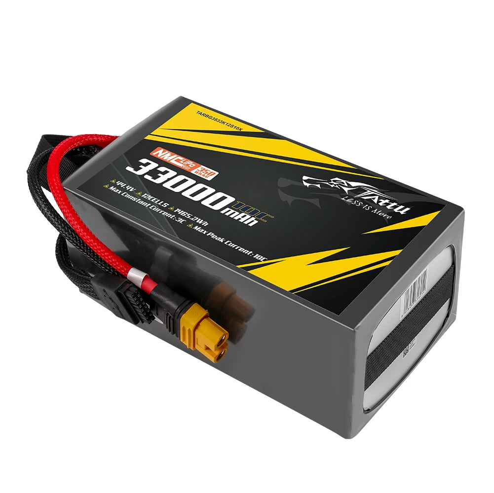 Tattu 33000mAh 12S 10C 44.4V Lipo Battery | AS150U-F Plug | Semi-solid (350Wh/kg)