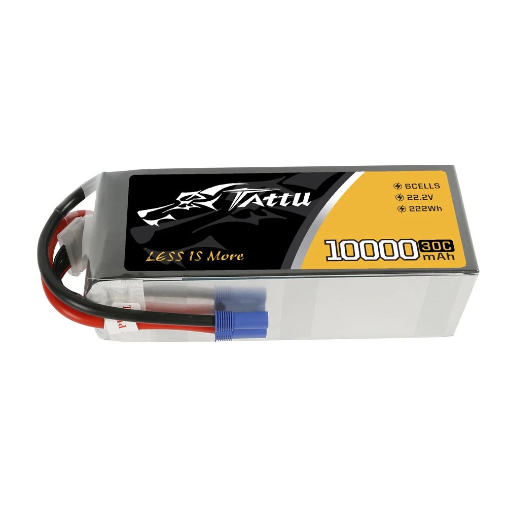 Tattu 10000mAh 6S 30C 22.2V Lipo Battery | EC5 Plug | UAV Classic