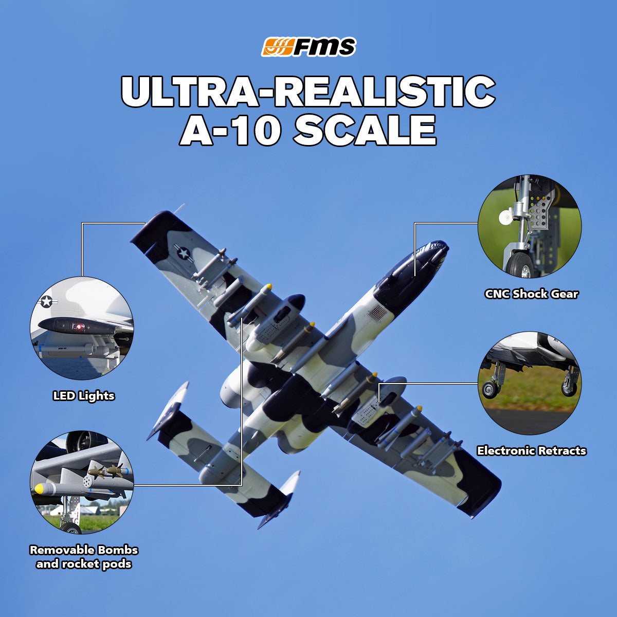 FMS EDF Jet Twin 70mm A-10 Thunderbolt II V2 PNP