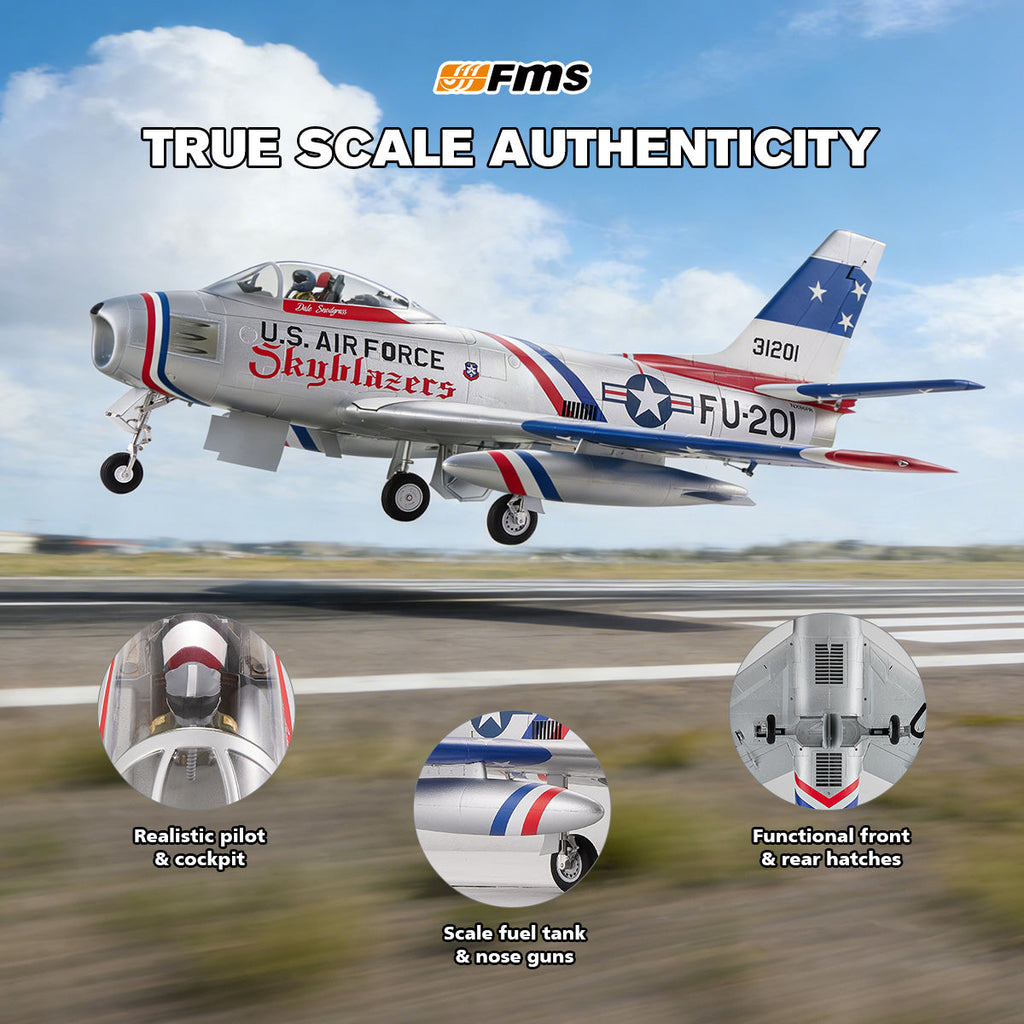 FMS EDF Jet 80mm F-86 Sabre PNP