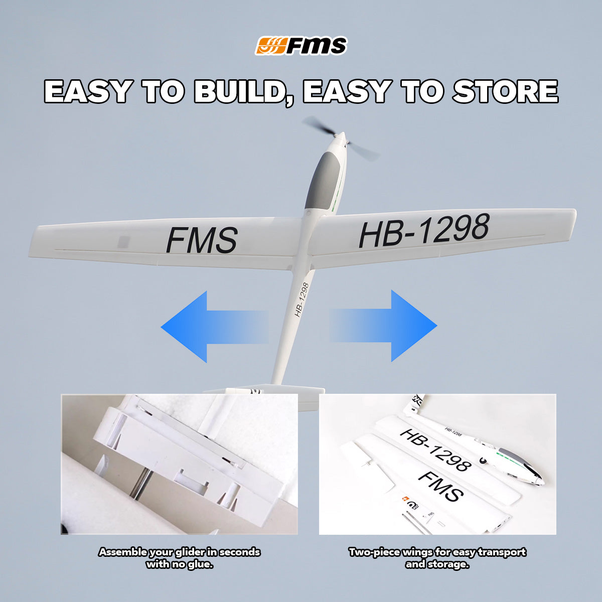 FMS 2500mm ASW-17 EP Glider PNP