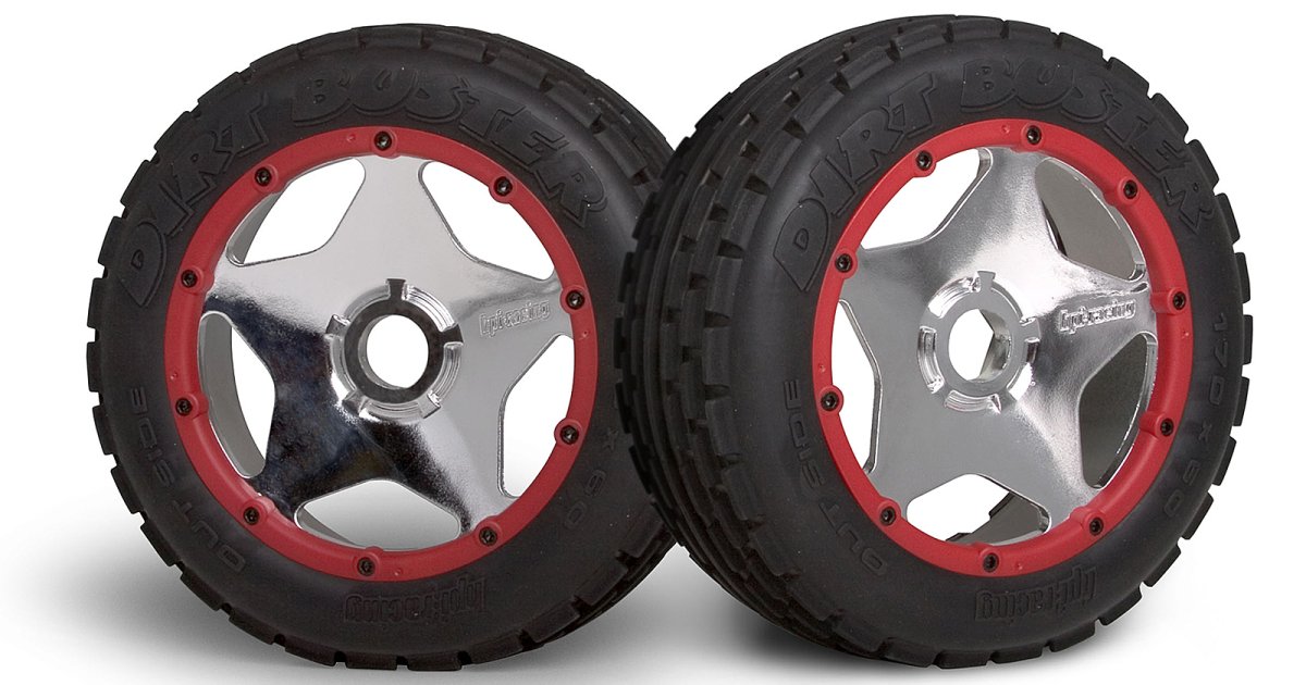 Super Star Wheel, Shiny Chrome, 120X60mm, (2pcs), Baja 5B - Model HPI3224 - HPI Racing