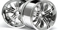 Tremor Wheel, Chrome, 115X70mm 7in, (2pcs), Savage X - Model HPI3252 - HPI Racing