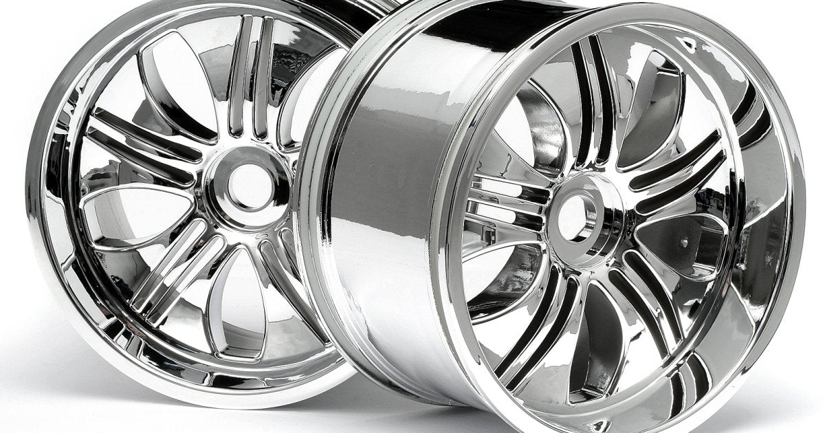 Tremor Wheel, Chrome, 115X70mm 7in, (2pcs), Savage X - Model HPI3252 - HPI Racing