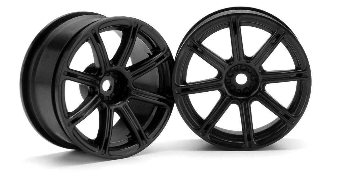 Work Emotion XC8 Wheel, 26mm, Black, 3mm Offset - Model HPI3306 - HPI Racing