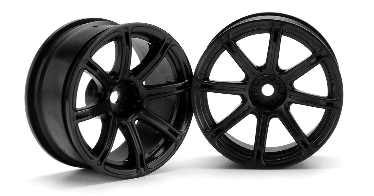 Work Emotion XC8 Wheel, 26mm-6mm OffSet, Black - Model HPI3307 - HPI Racing