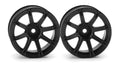 Work Emotion XC8 Wheel, 26mm, Black, 9mm Offset - Model HPI3308 - HPI Racing