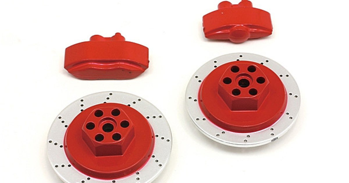 E10 Brake Disc & Caliper Set (Red) - Model HPI33450 - HPI Racing
