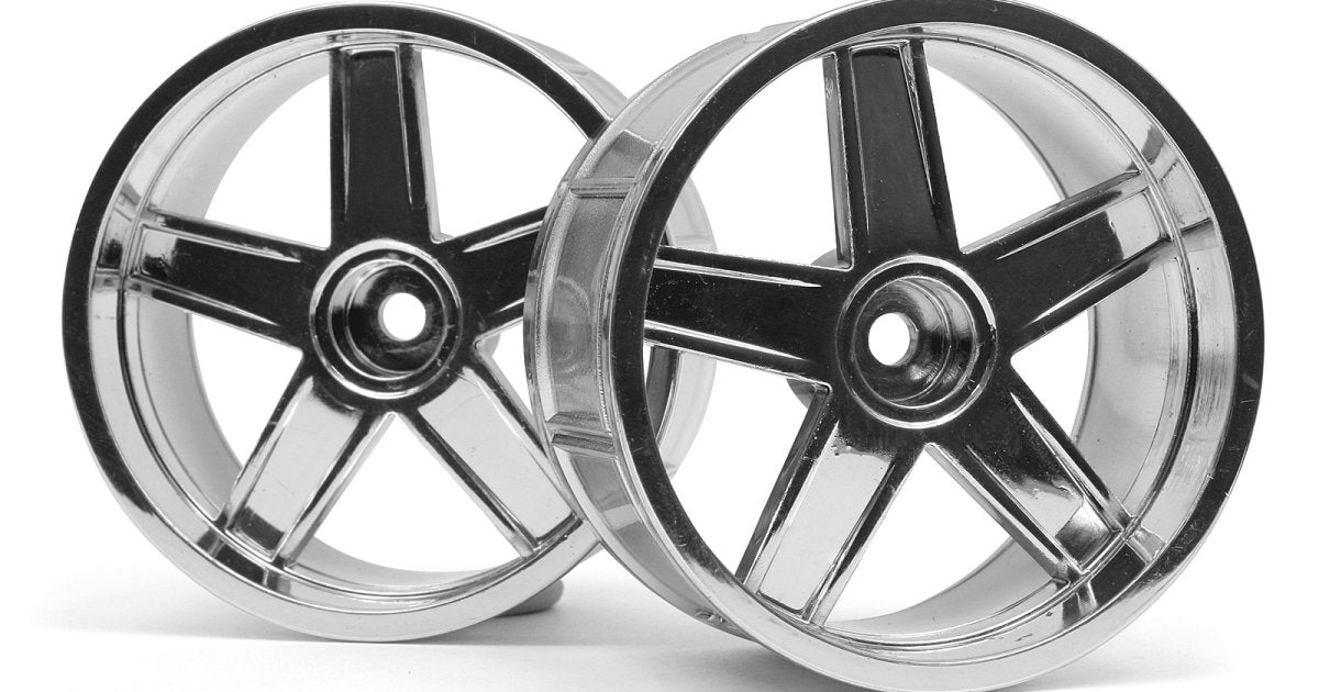 LP35 Wheel, MF Type, Chrome, 9mm Offset, (2pcs) - Model HPI33478 - HPI Racing