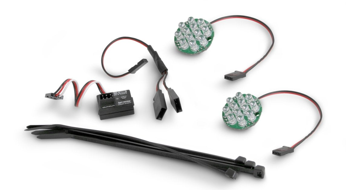 LED Light with Battery Indicator Set, White - Model HPI336 - HPI Racing