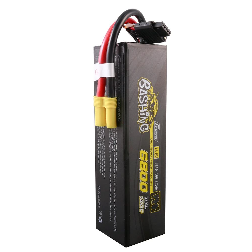 Gens ace 6800mAh 4S 120C 14.8V Lipo Battery | Hardcase | EC5 Plug | Bashing Pro