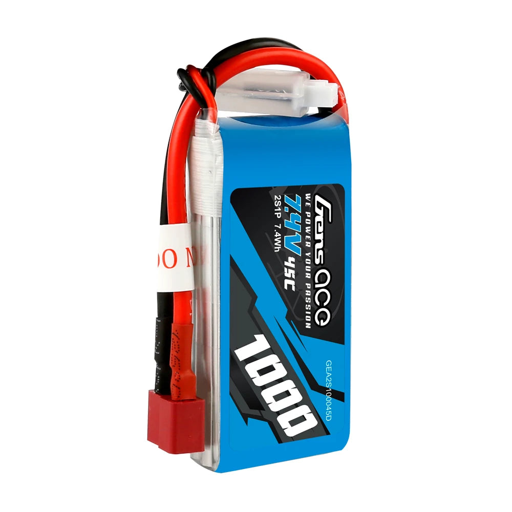 Gens ace 1000mAh 2S 45C 7.4V Lipo Battery | Deans Plug | Air Classic (Non-G-Tech)