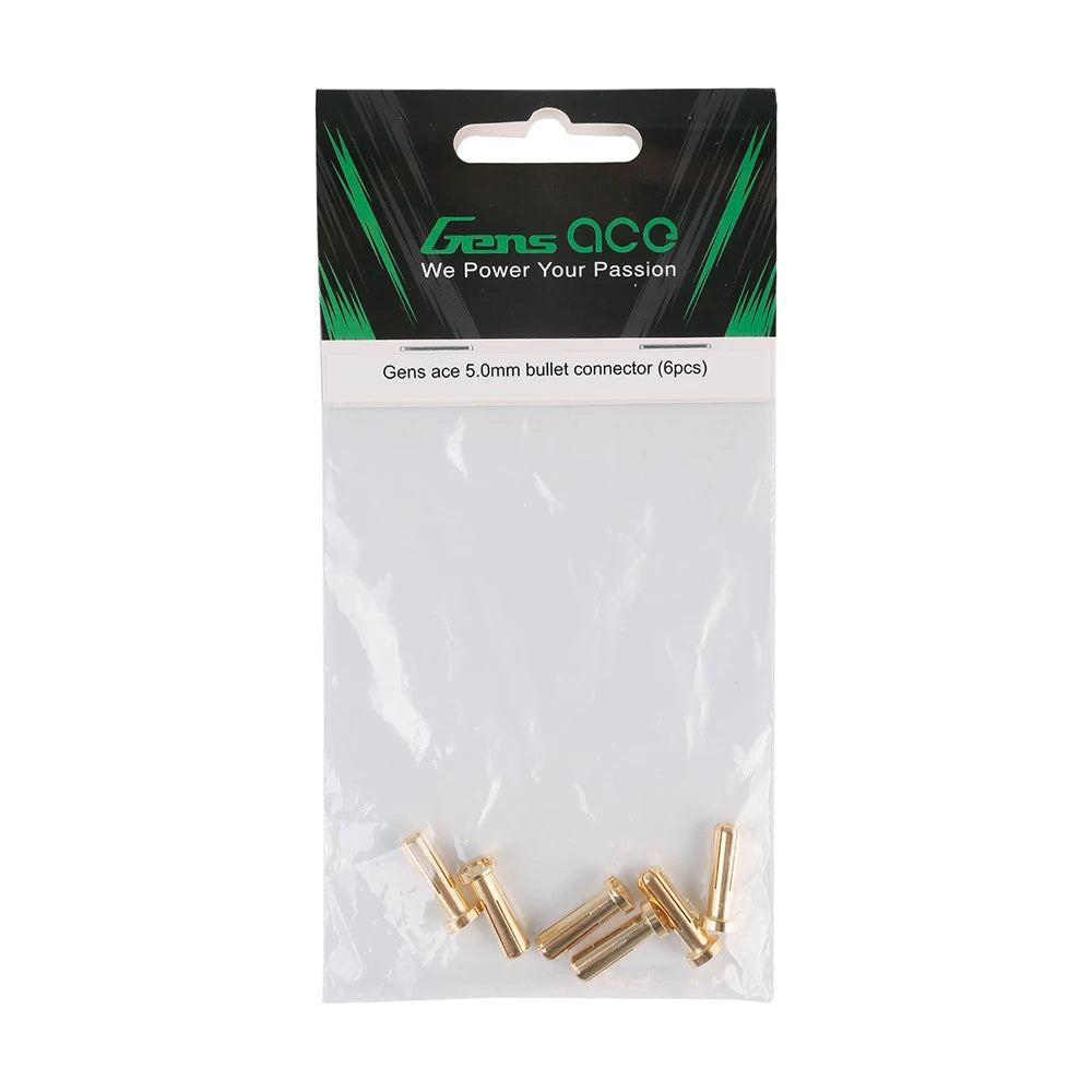 Gens ace 5.0mm bullet connector (6pcs)