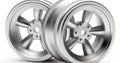 Matte Chrome Vintage 5 Spoke Wheel, 26mm, 0mm Offset (2pcs) - Model HPI3815 - HPI Racing