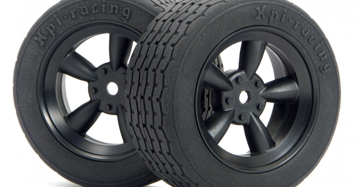 Black Vintage 5 Spoke Wheel, 26mm, 0mm Offset (2pcs) - Model HPI3816 - HPI Racing